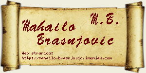 Mahailo Brašnjović vizit kartica